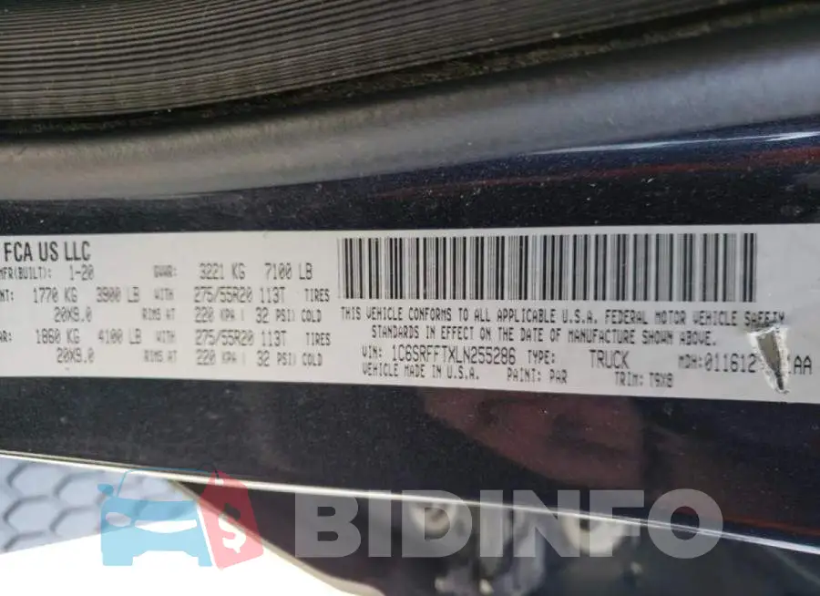 1C6SRFFTXLN255286 Photo# 13