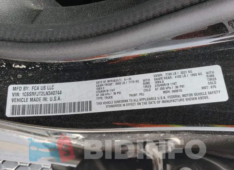 1C6SRFJT2LN340744 Photo# 12
