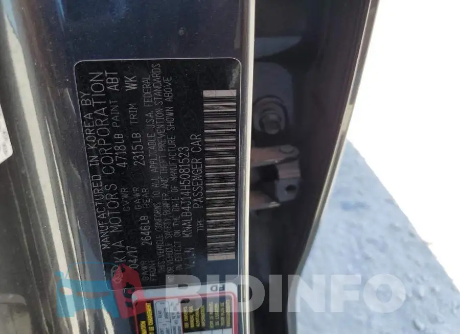 KNALB4J14H5081523 Photo# 12