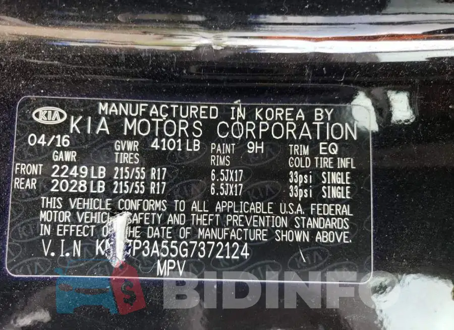 KNDJP3A55G7372124 Photo# 12