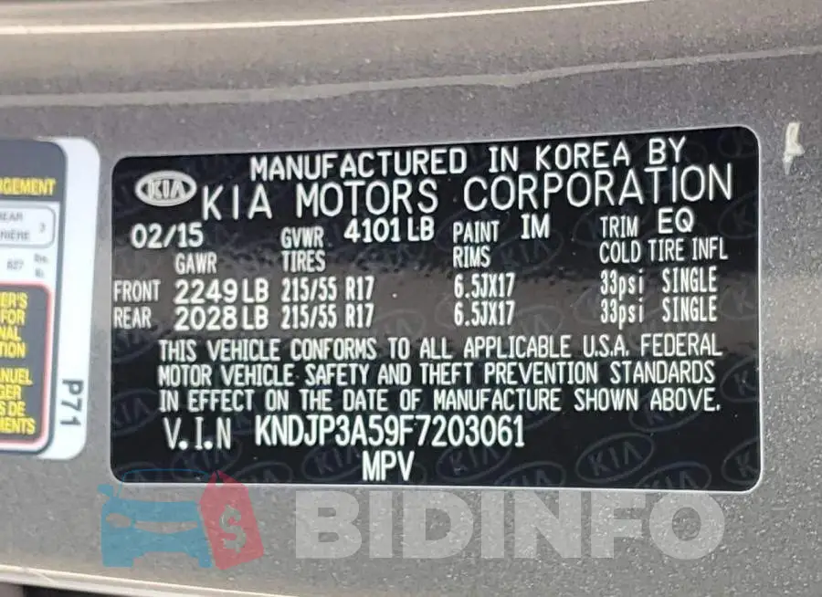 KNDJP3A59F7203061 Photo# 13