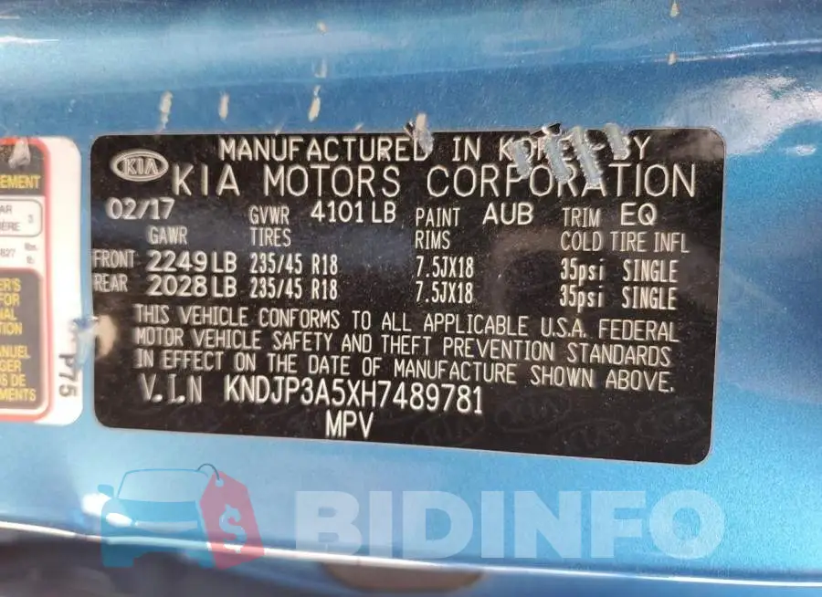KNDJP3A5XH7489781 Photo# 13