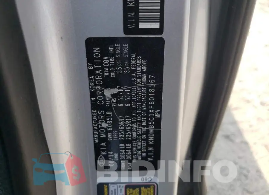 KNDMB5C1XF6018167 Photo# 13
