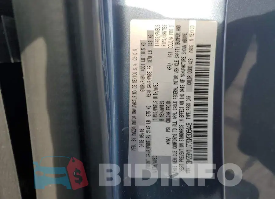3MZBM1U77GM306448 Photo# 13