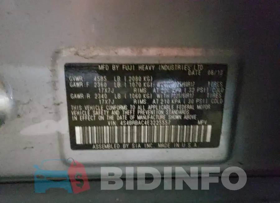 4S4BRBAC4E3225557 Photo# 12