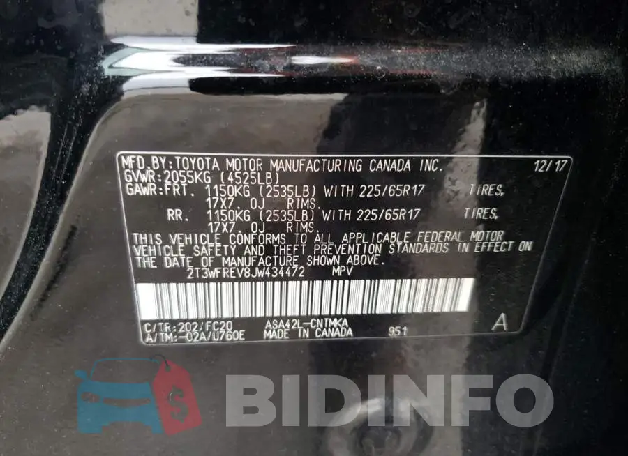 2T3WFREV8JW434472 Photo# 13