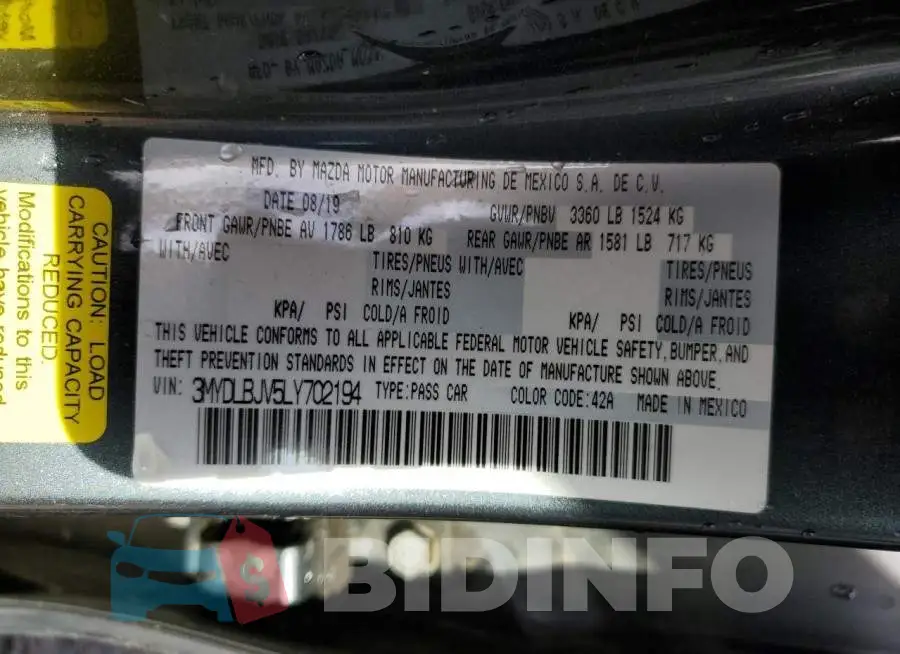 3MYDLBJV5LY702194 Photo# 12