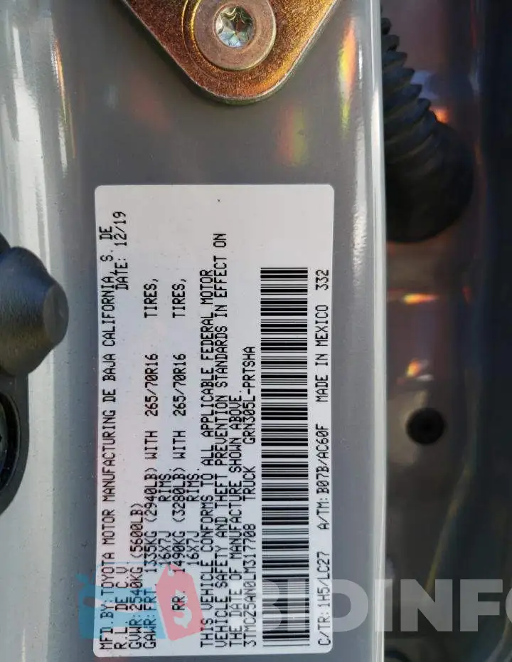 3TMCZ5AN0LM317708 Photo# 13