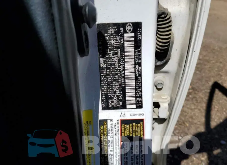 4T1BF1FK7FU107050 Photo# 13