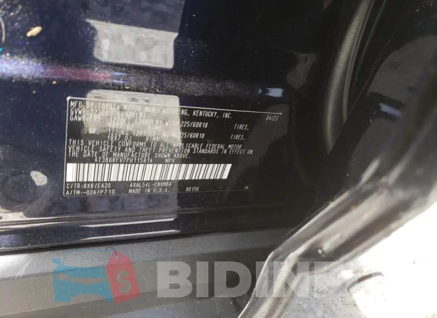 4T3B6RFV7PU115814 Photo# 12