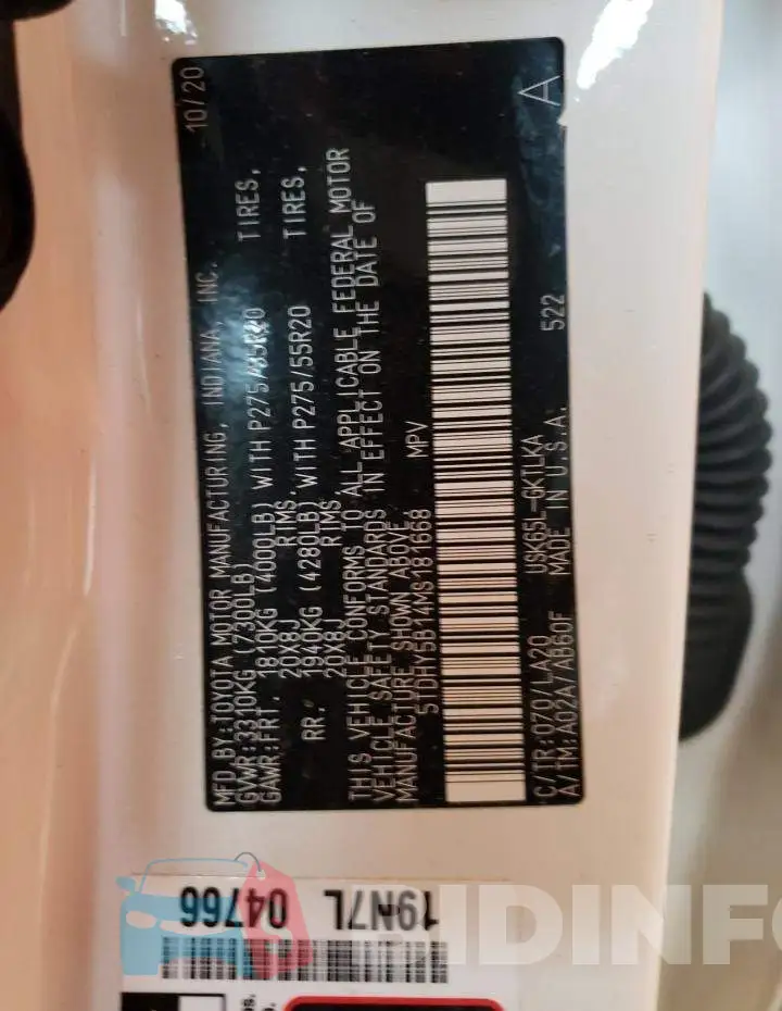 5TDHY5B14MS181668 Photo# 13