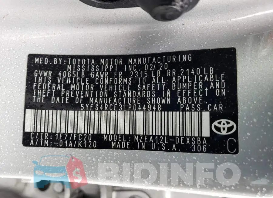 5YFS4RCE3LP044948 Photo# 12