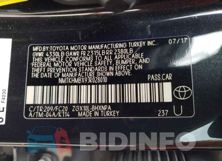 NMTKHMBX9JR028010 Photo# 13