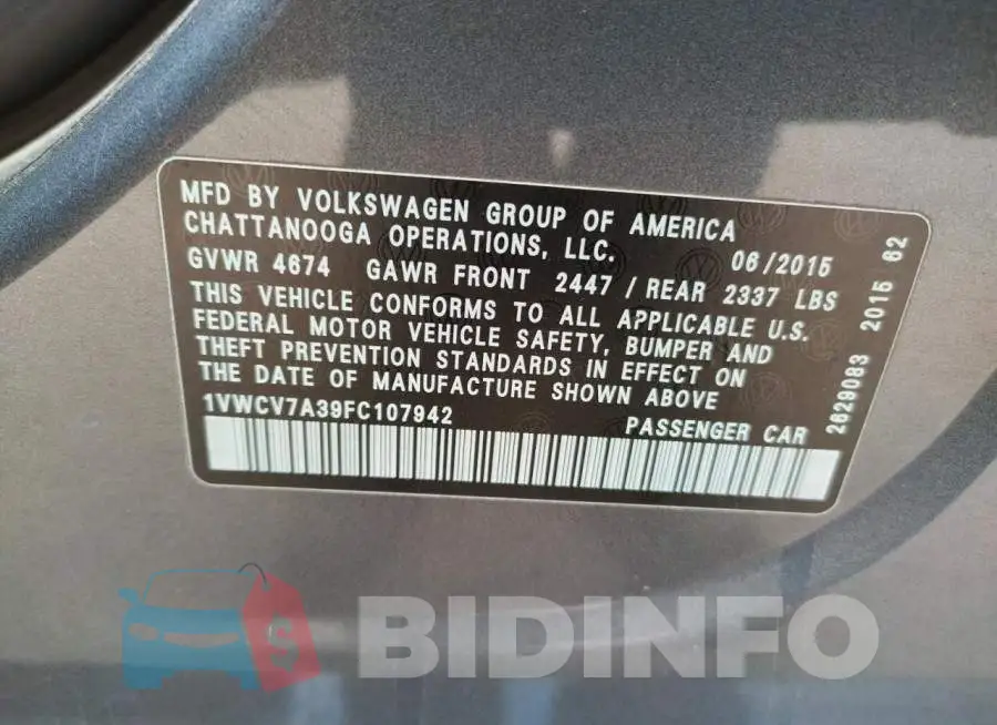 1VWCV7A39FC107942 Photo# 12