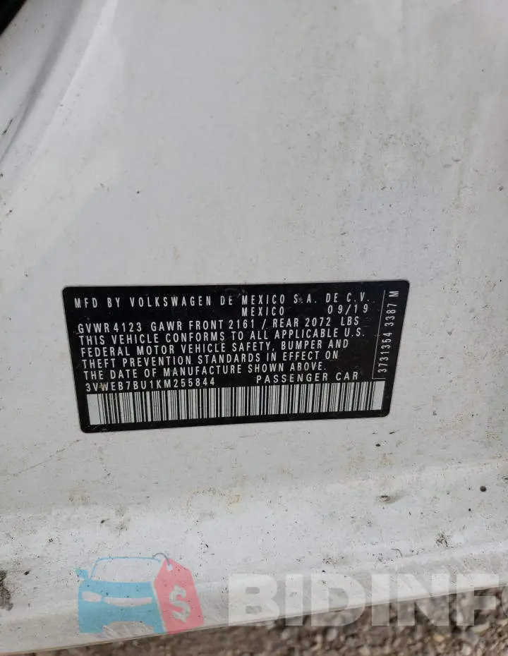 3VWEB7BU1KM255844 Photo# 12
