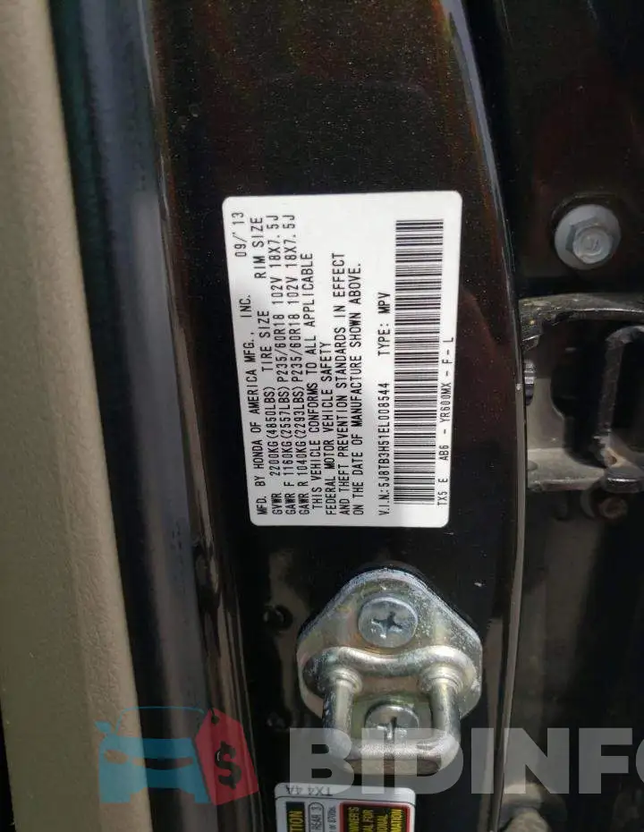 5J8TB3H51EL008544 Photo# 12