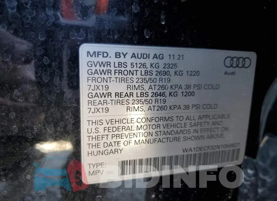 WA1DECF32N1056927 Photo# 13