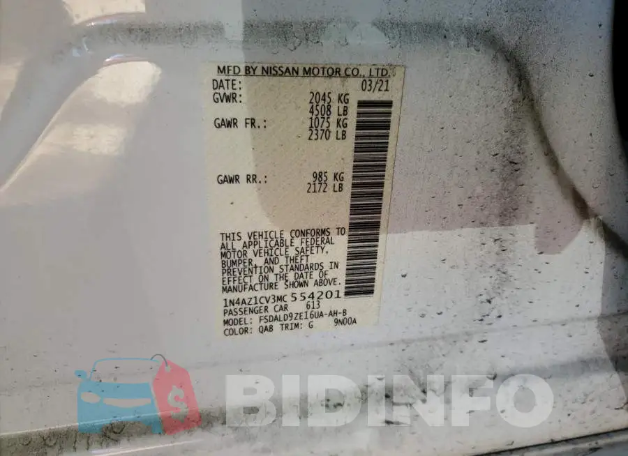 1N4AZ1CV3MC554201 Photo# 13