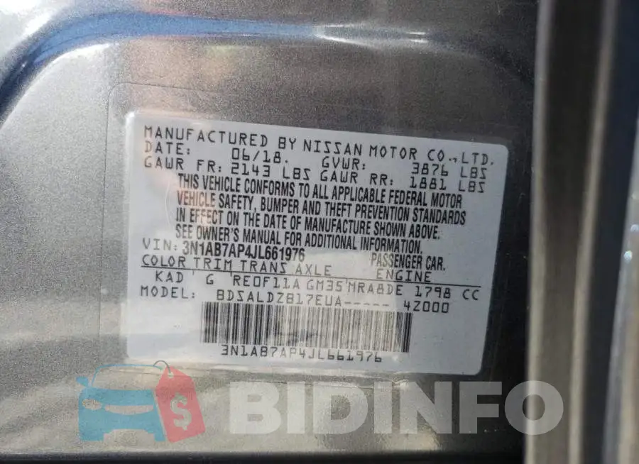 3N1AB7AP4JL661976 Photo# 13