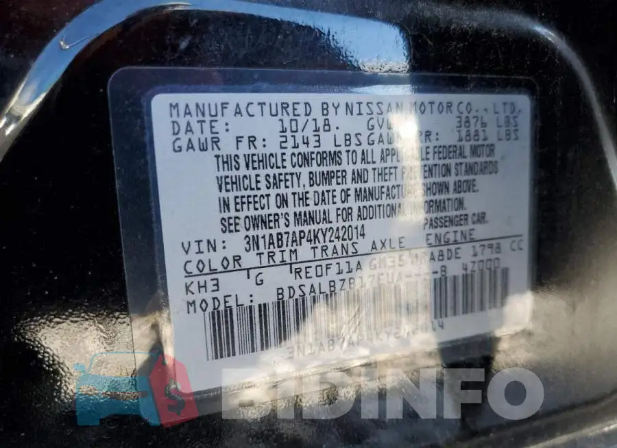 3N1AB7AP4KY242014 Photo# 13