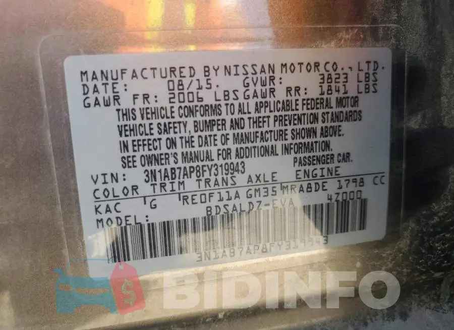 3N1AB7AP8FY319943 Photo# 12