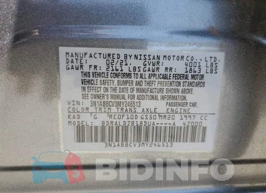 3N1AB8CV3MY246513 Photo# 13