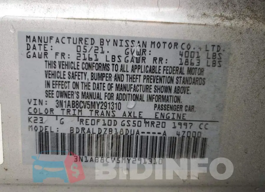 3N1AB8CV5MY291310 Photo# 12