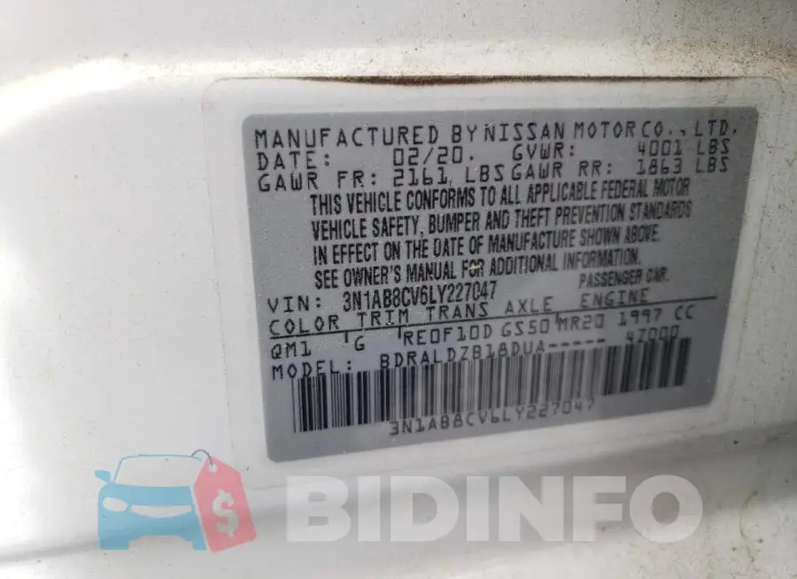 3N1AB8CV6LY227047 Photo# 12