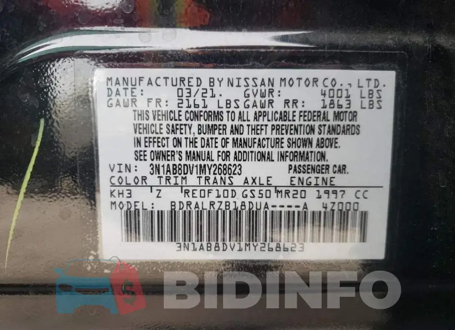 3N1AB8DV1MY268623 Photo# 12