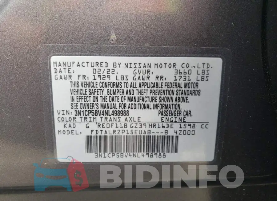 3N1CP5BV4NL498988 Photo# 14