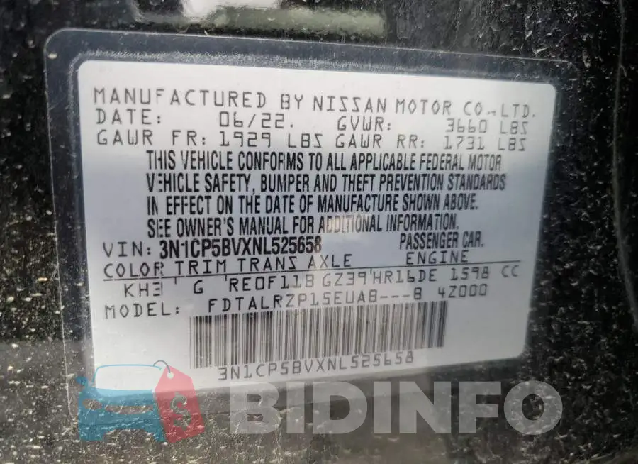 3N1CP5BVXNL525658 Photo# 12