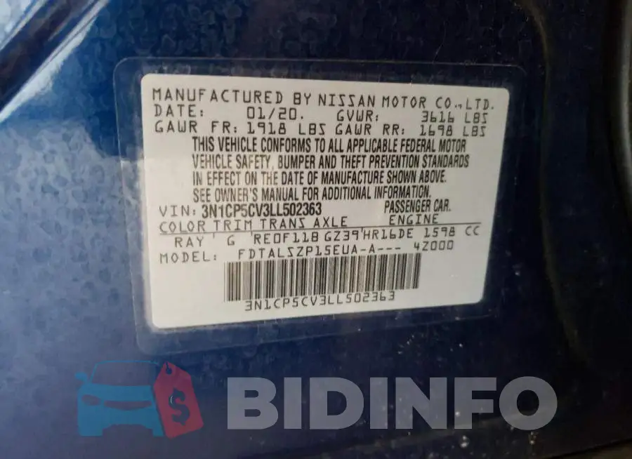 3N1CP5CV3LL502363 Photo# 14