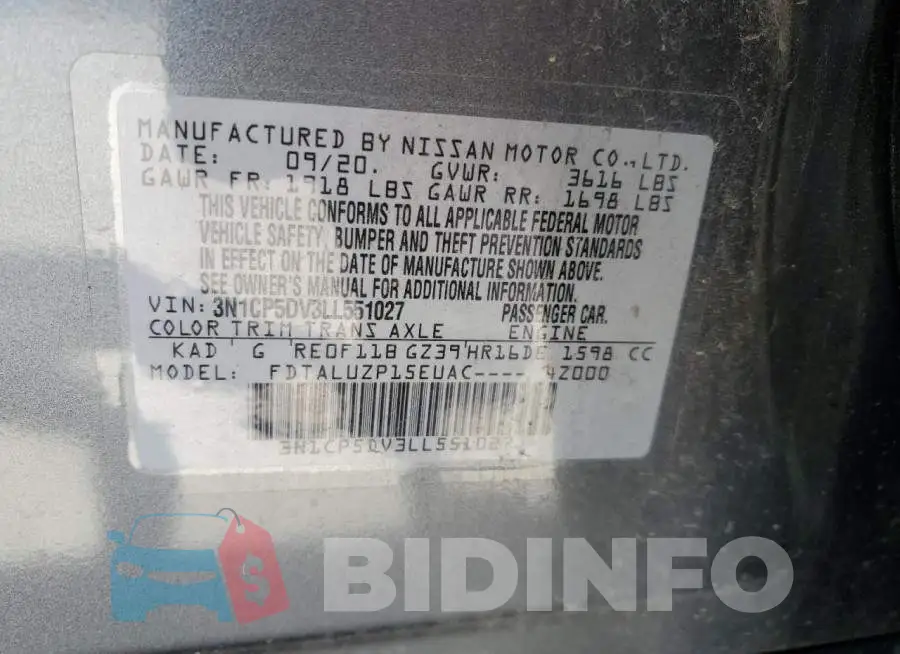 3N1CP5DV3LL551027 Photo# 12