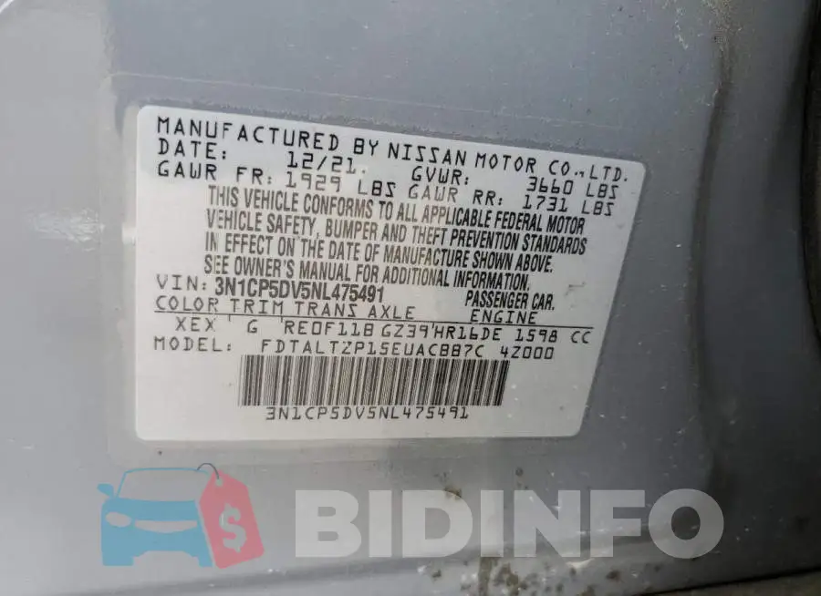 3N1CP5DV5NL475491 Photo# 12