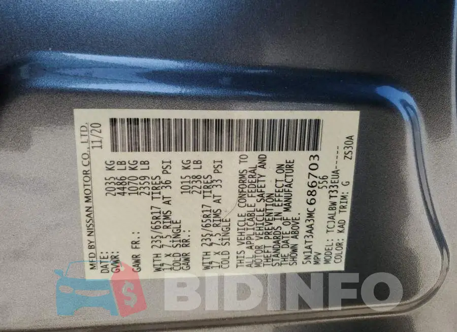 5N1AT3AA3MC686703 Photo# 12