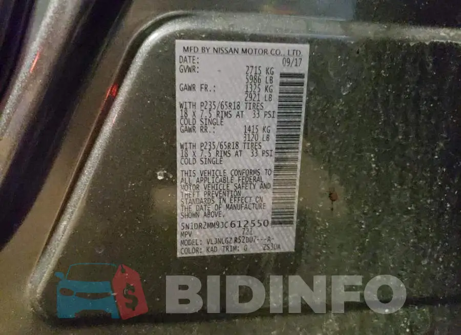 5N1DR2MM9JC612550 Photo# 13