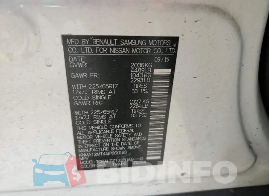 KNMAT2MT4GP600193 Photo# 12