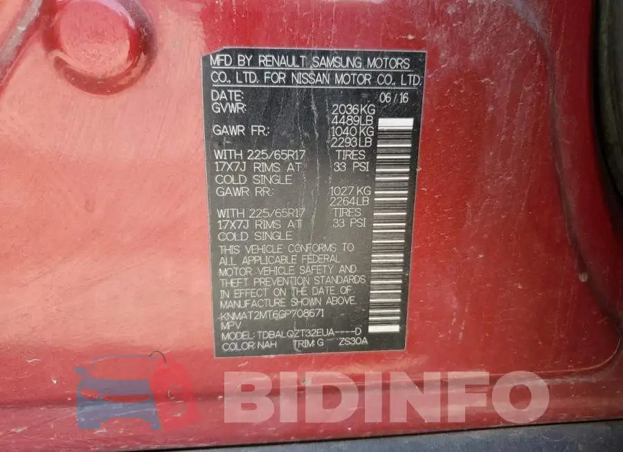 KNMAT2MT6GP708671 Photo# 13
