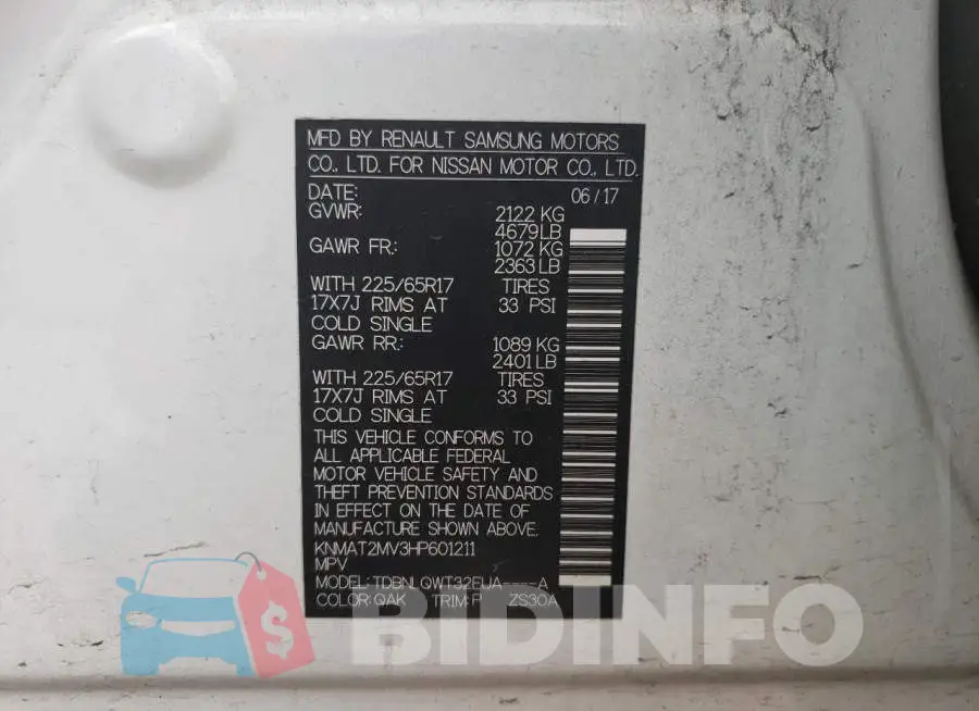 KNMAT2MV3HP601211 Photo# 13