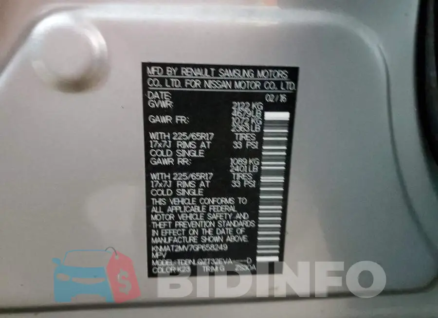 KNMAT2MV7GP658249 Photo# 14