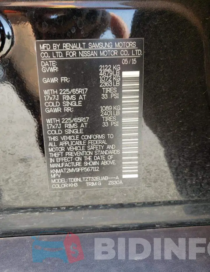 KNMAT2MV9FP567112 Photo# 13