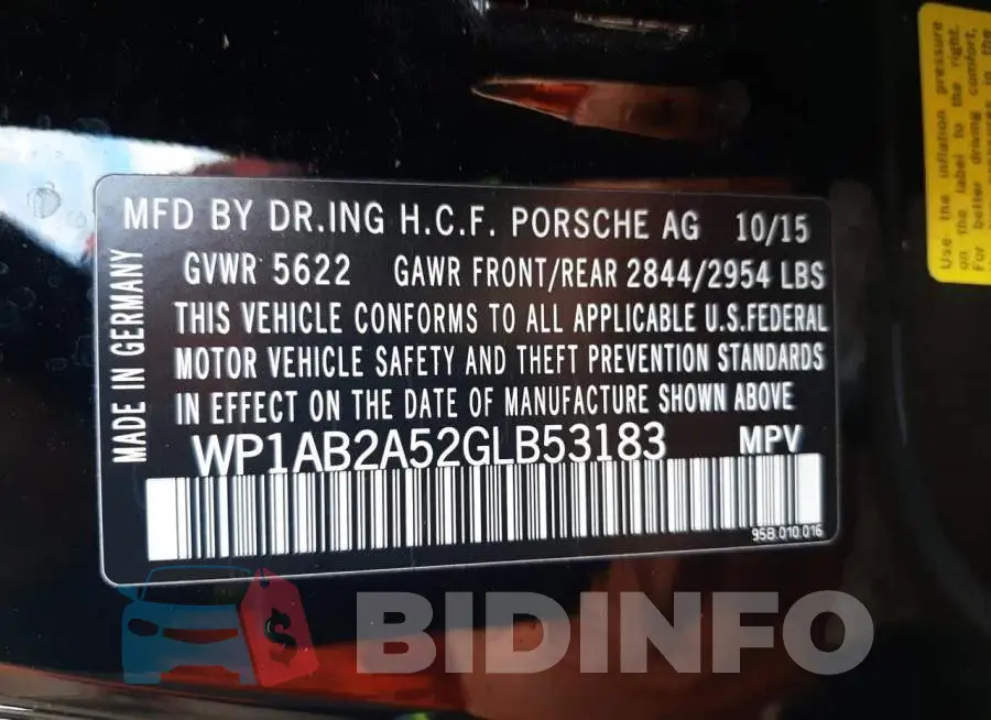 WP1AB2A52GLB53183 Photo# 13
