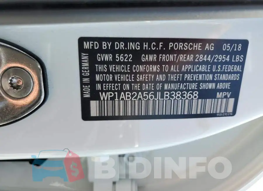 WP1AB2A56JLB38368 Photo# 14