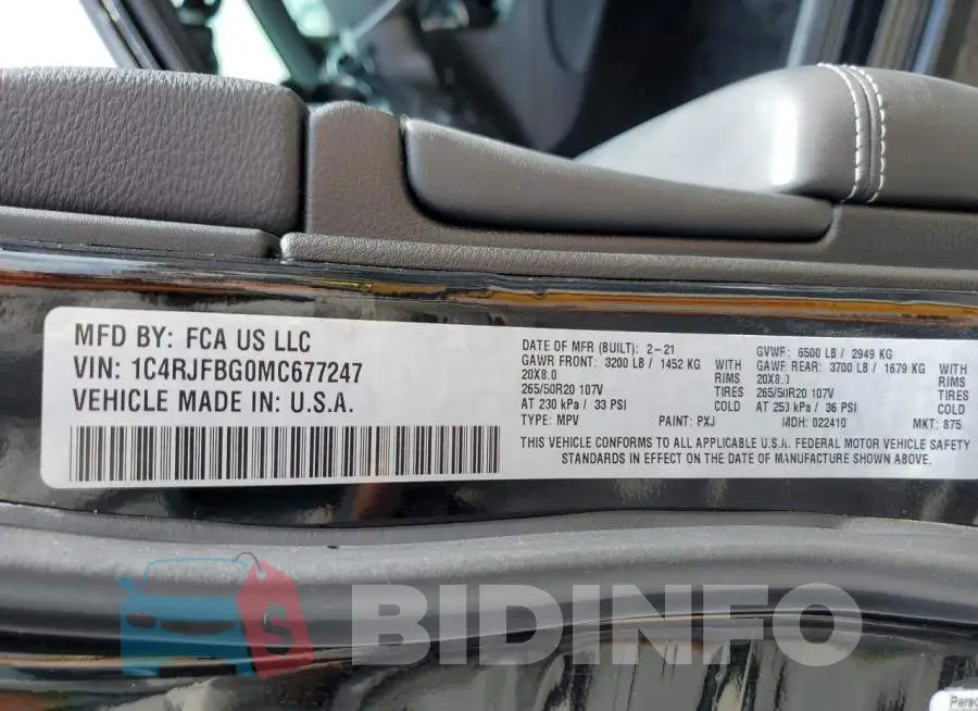 1C4RJFBG0MC677247 Photo# 14