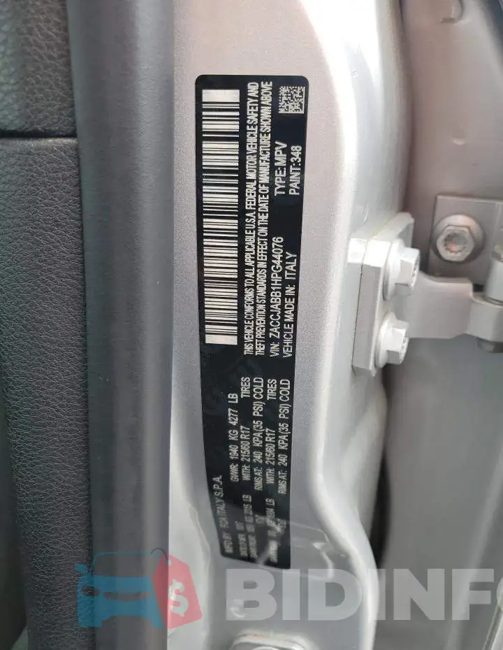 ZACCJABB1HPG44076 Photo# 12