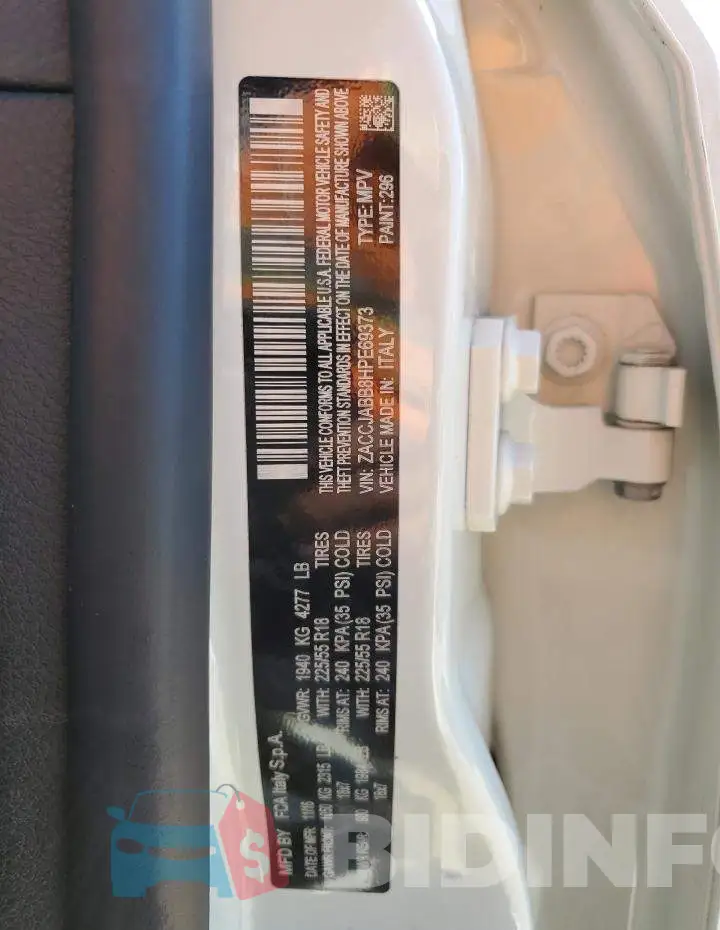 ZACCJABB8HPE69373 Photo# 12