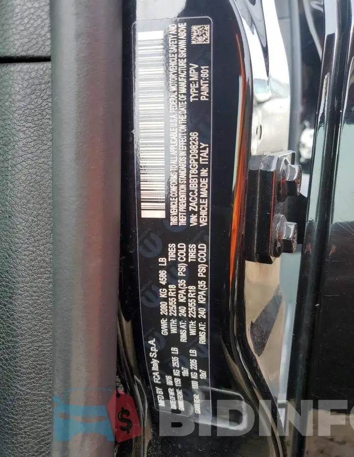 ZACCJBBT8GPD98236 Photo# 13