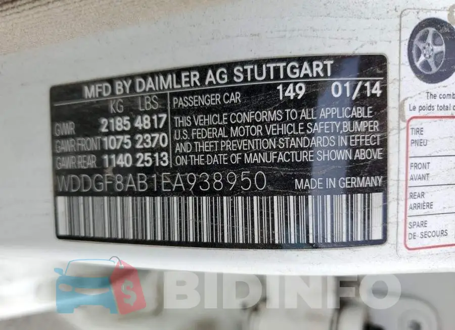 WDDGF8AB1EA938950 Photo# 12