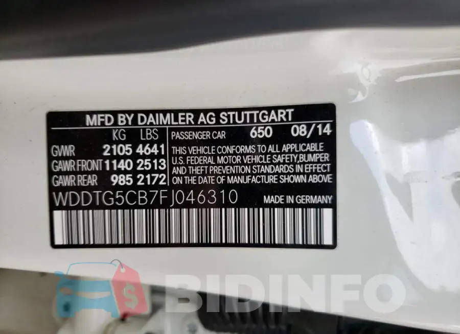 WDDTG5CB7FJ046310 Photo# 12