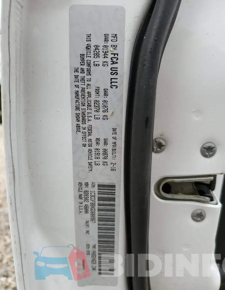 1C3CDFBBXGD680967 Photo# 12